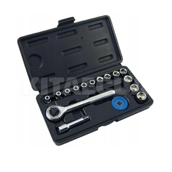 Набір торцевих головок з тріскачкою 1/4" 16 предметів VOREL (58160-VOREL)