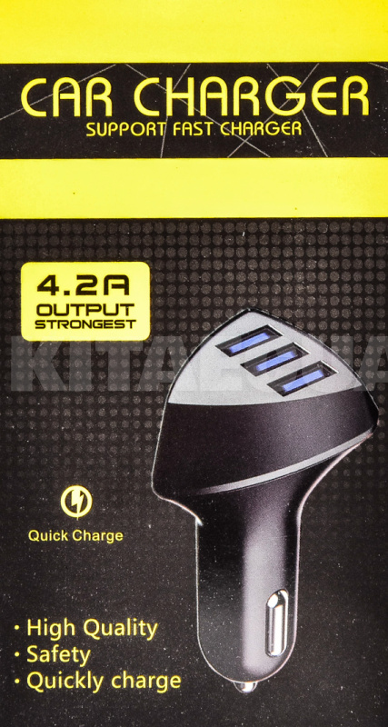 Автомобільний зарядний пристрій 3 USB 4.2 A Black CC-300 XoKo (CC-300-BK-XoKo) - 8