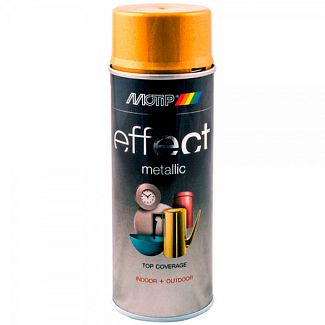 Краска золотистая 400мл с эффектом металлик Deco Effect MOTIP