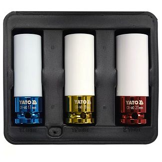 Набор головок 6-гранных CrMo 1/2" 3шт. YATO