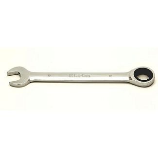 Ключ рожково-накидной 19 мм угол 15° с трещоткой STARLINE
