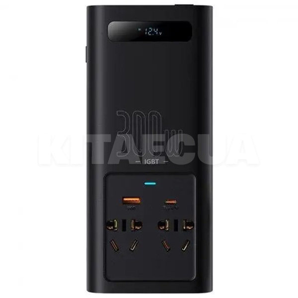 Автомобільний інвертор 12-110В 300Вт BASEUS (CGNB010001) - 3