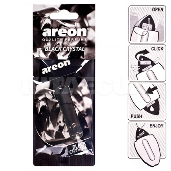 Ароматизатор Mon Liquid Black Crystal "чёрный кристалл" 5мл жидкий листик AREON (LR01-10949)