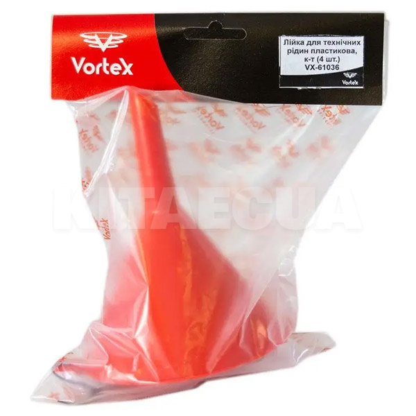 Лейка пластиковая универсальная красная (4шт.) VORTEX (VX-61036) - 3