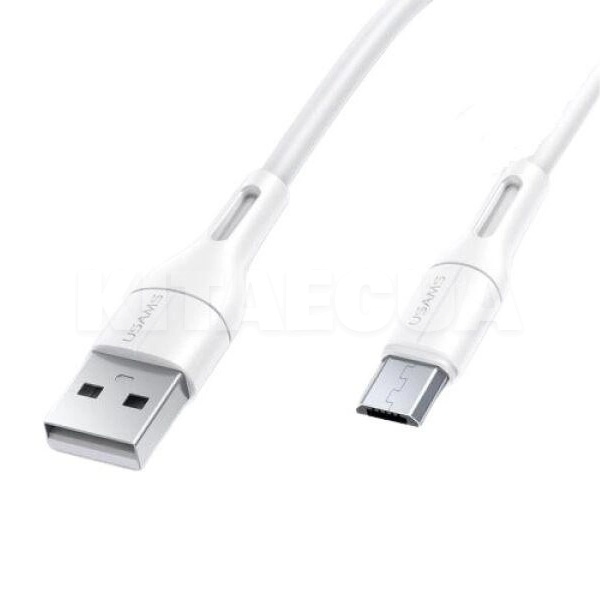 Кабель USB microUSB 2А U68 1м білий USAMS (SJ502USB02)