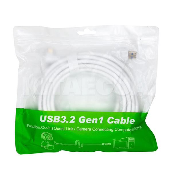 Кабель USB Type-C 5м білий PowerPlant (CA913244) - 3