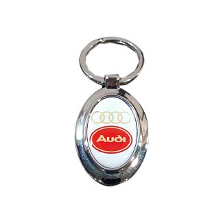 Брелок для ключей металл "Audi" Овал KING